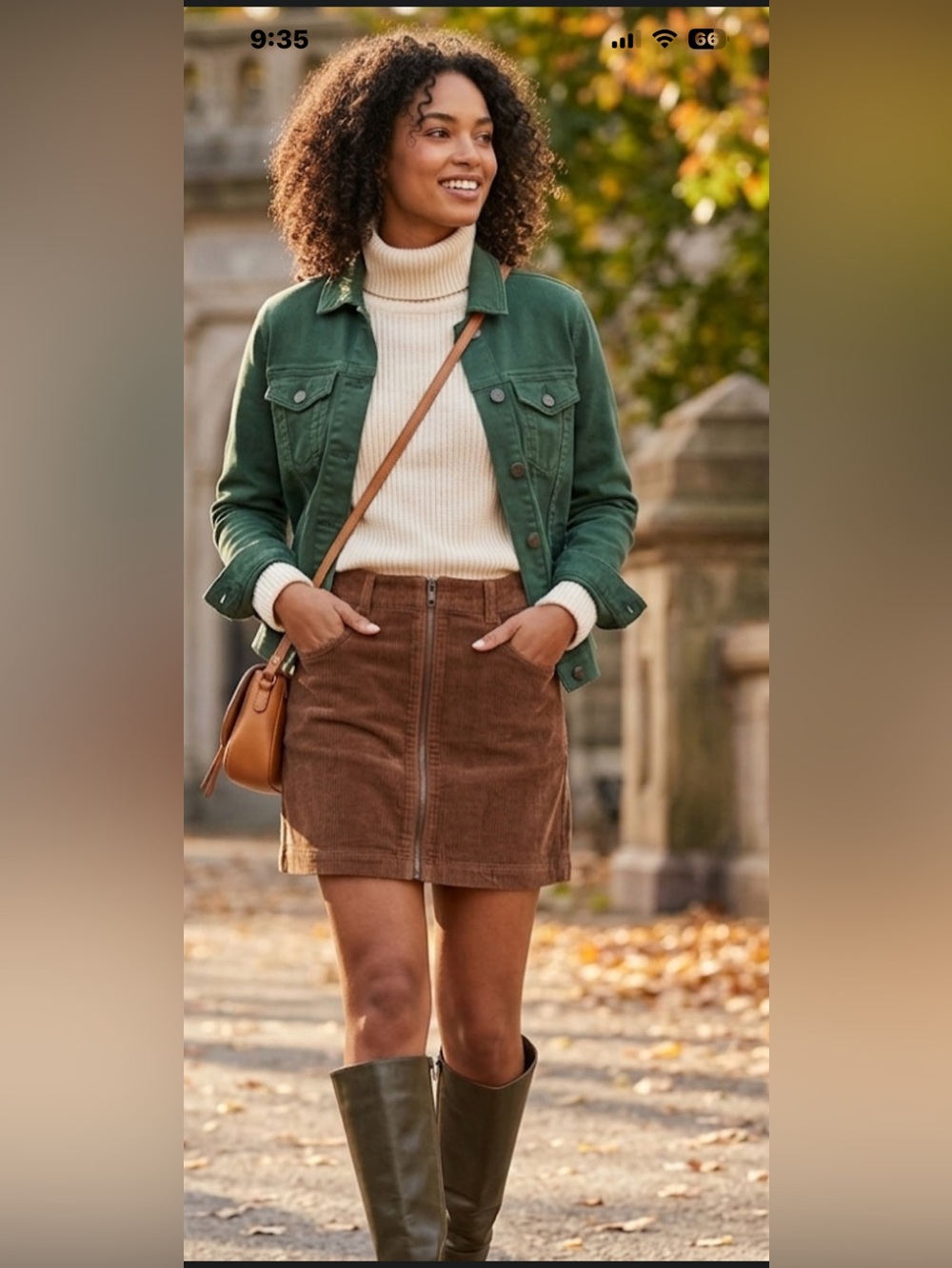 American Eagle Outfitters Brown Corduroy Mini Skirt